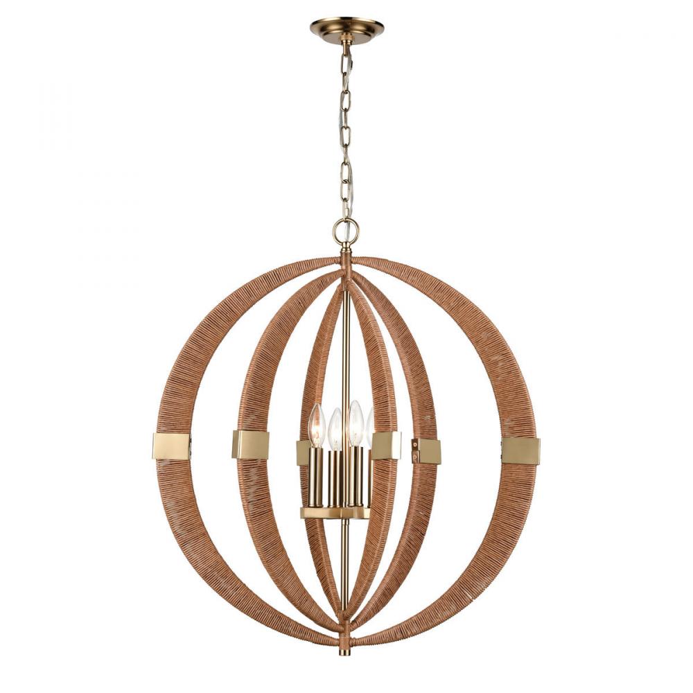 Pyrus 27'' Wide 4-Light Pendant - Brown