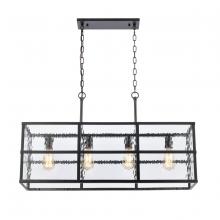 ELK Home 82077/4 - Solace 34'' Wide 4-Light Linear Chandelier - Matte Black